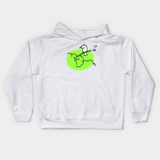 Bird on a branch Kids Hoodie